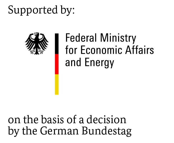 Funding logo for research projects of the Federal Ministry for Economic Affairs and Energy
