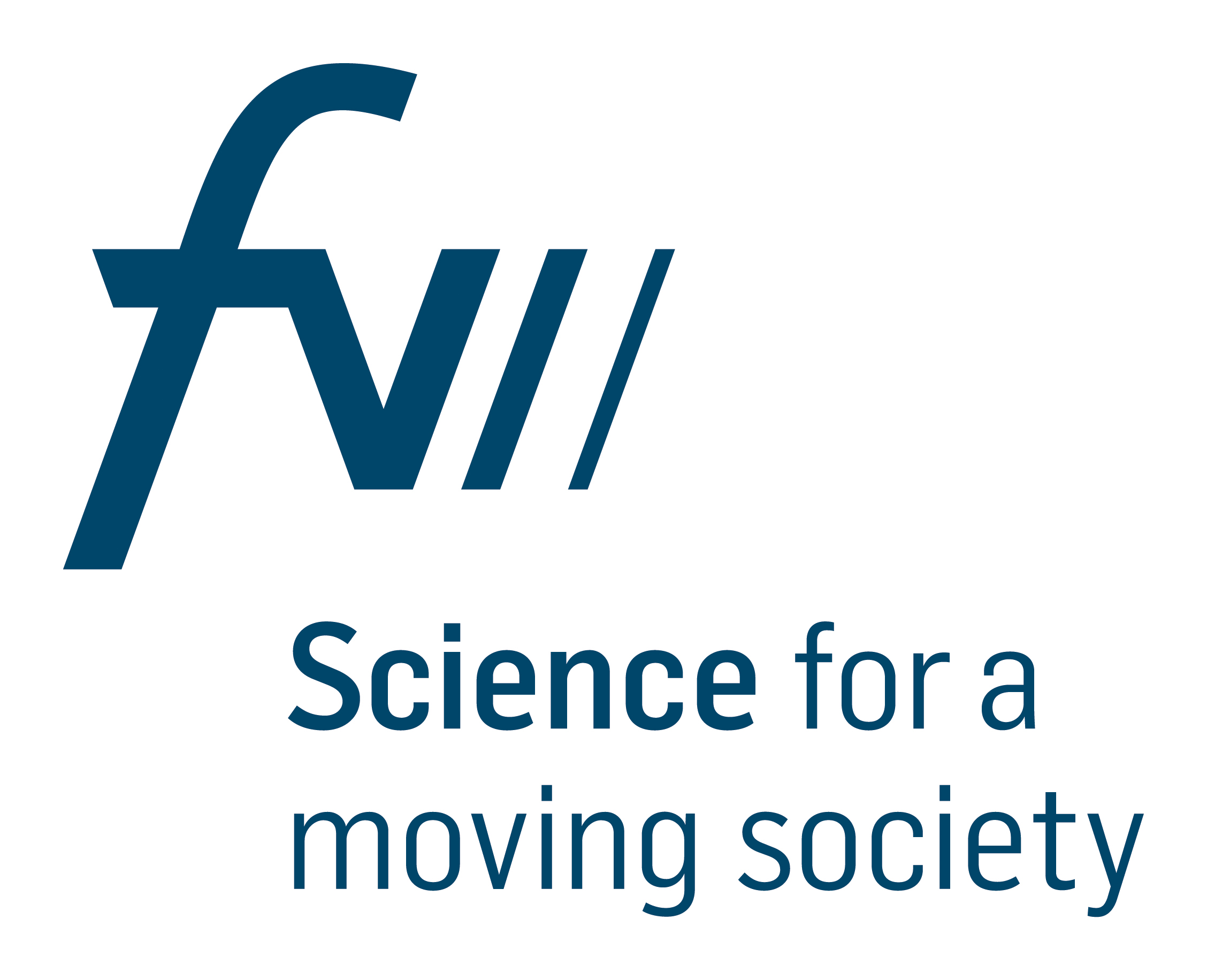 FVV_LOGO_RZ_CLAIM_E_4C The letters FV with the Claim Science for a moving society.